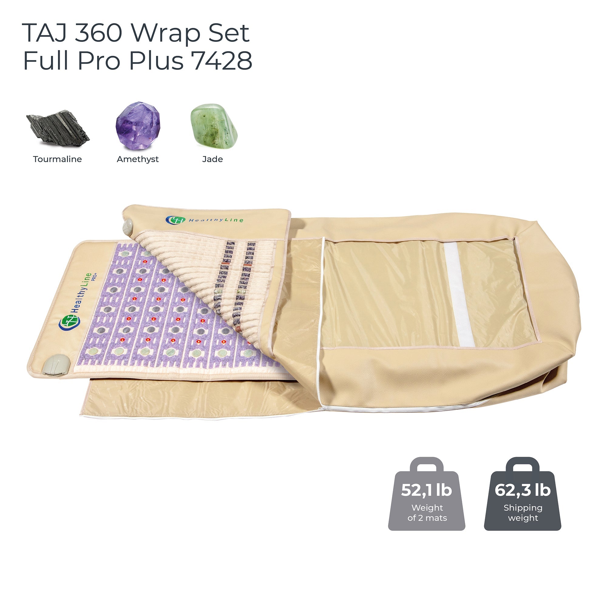 HealthyLine 360 Wrap Set TAJ (New Edition) & SOFT Full 7224 | Photon PEMF InfraMat Pro® - 360-TAJ-7224-PhP