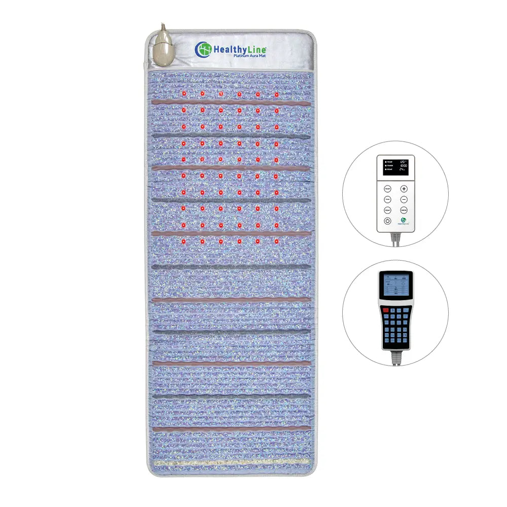 HealthyLine Platinum Aura Mat Full Pro PLUS 7428 Firm | Photon Advanced PEMF InfraMat Pro® Far Infrared Heating Mat - Platinum-7428Au-PhP-adv