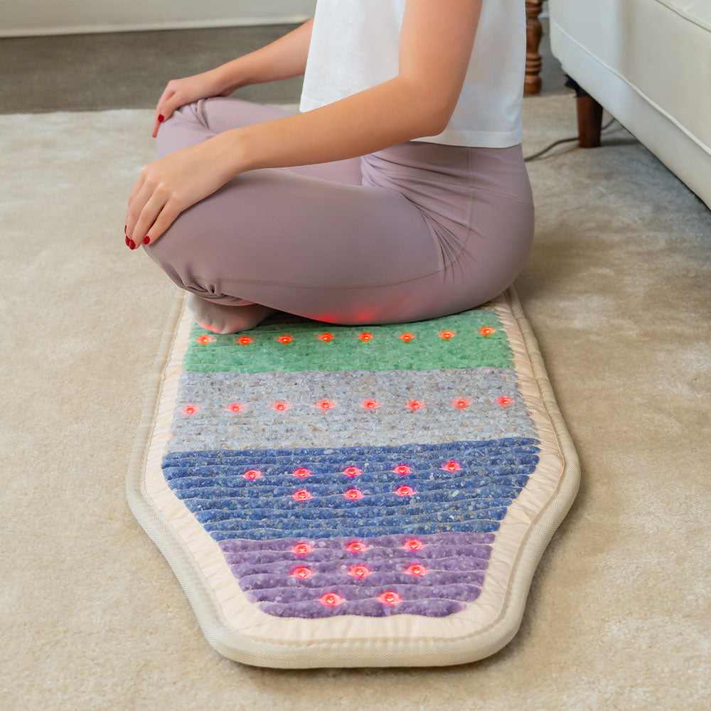 HealthyLine Rainbow Chakra Mat™ Chair 5718 Firm | Photon PEMF InfraMat Pro® Third Edition Far Infrared Heating Mat - RW-ch-Chair-5718-PhP