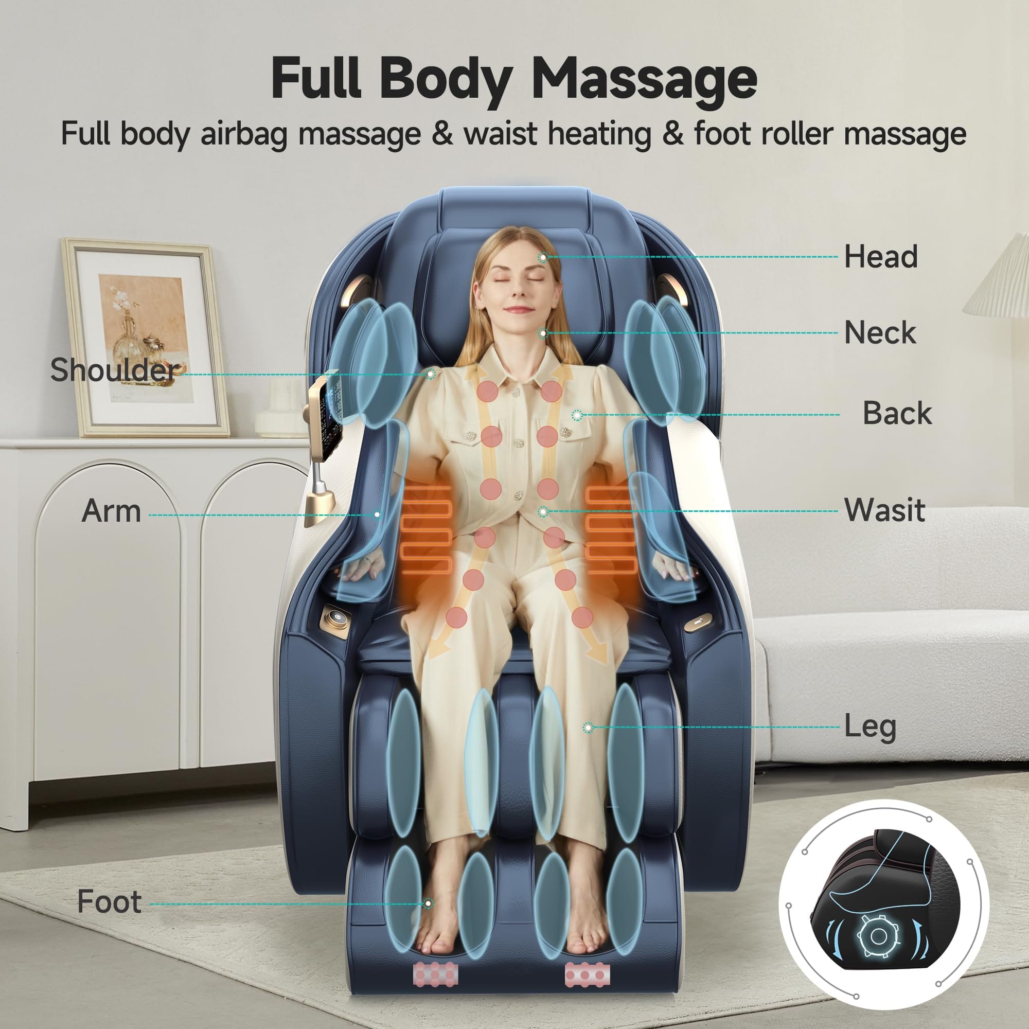 Favor-06 3D Massage Chair Blue