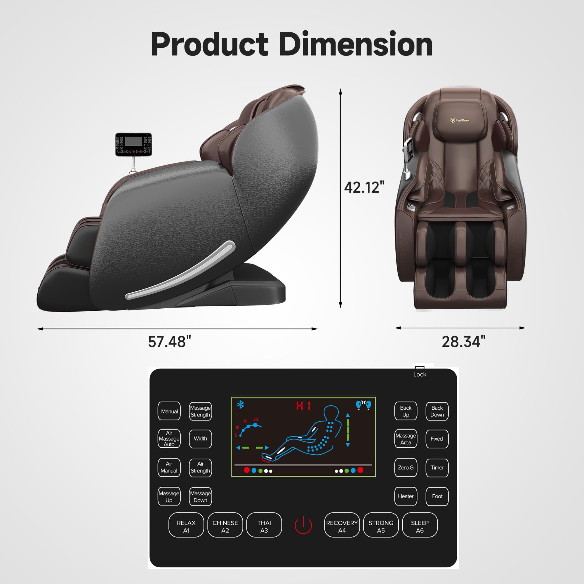 Favor-06 3D Massage Chair Brown