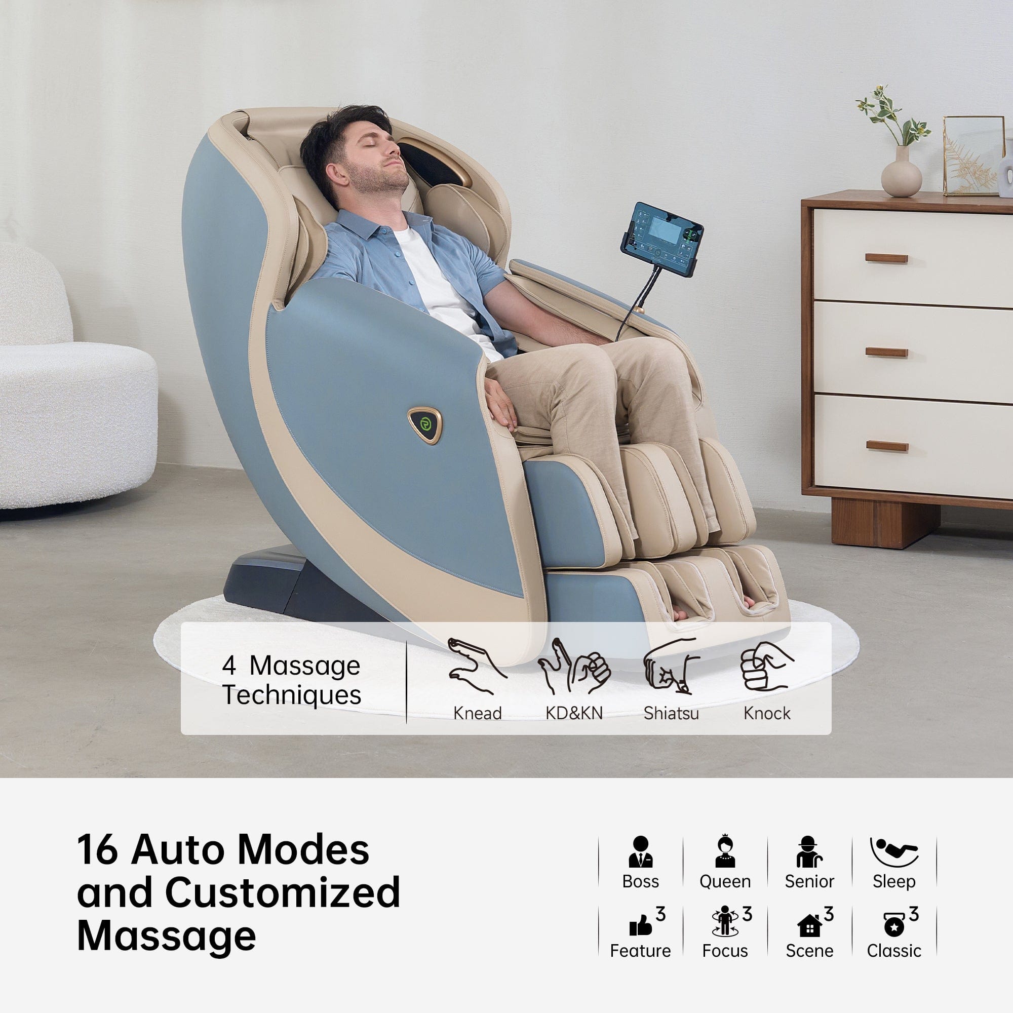 Favor-21 3D Massage Chair Blue
