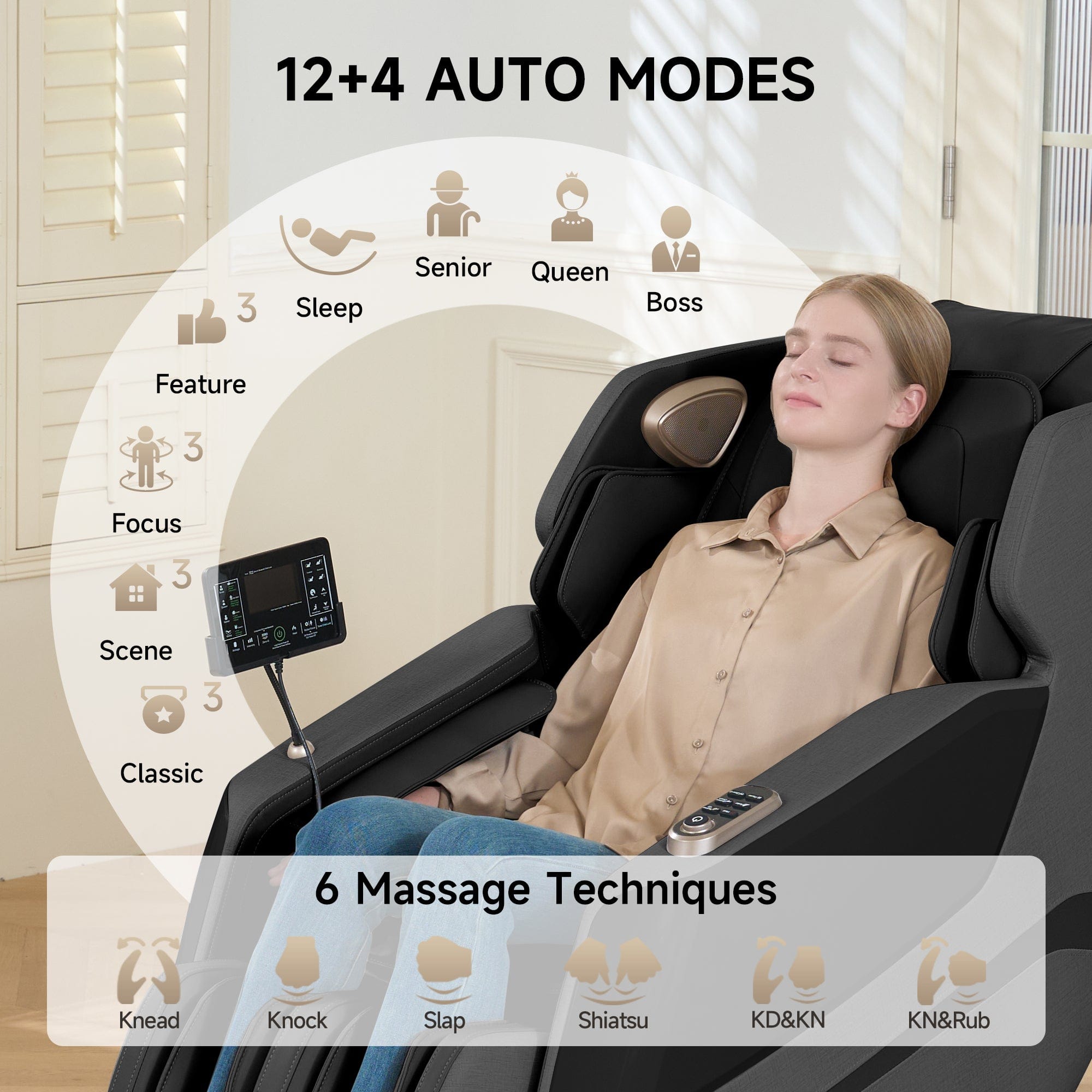 Favor-27 3D Massage Chair Black