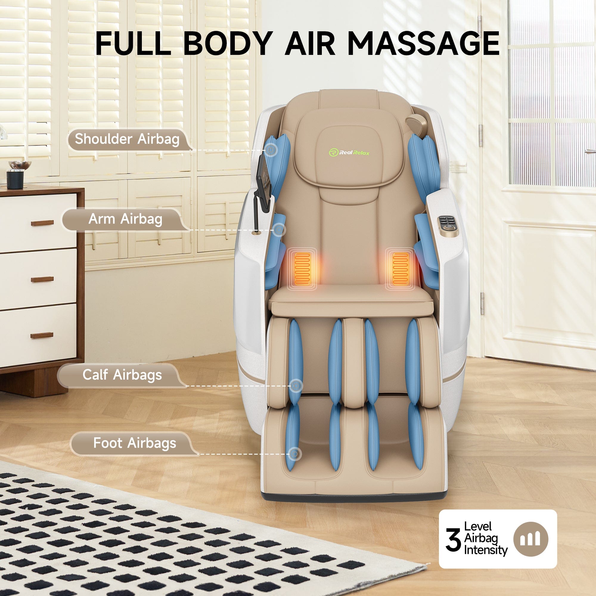 Favor-27 3D Massage Chair Khaki