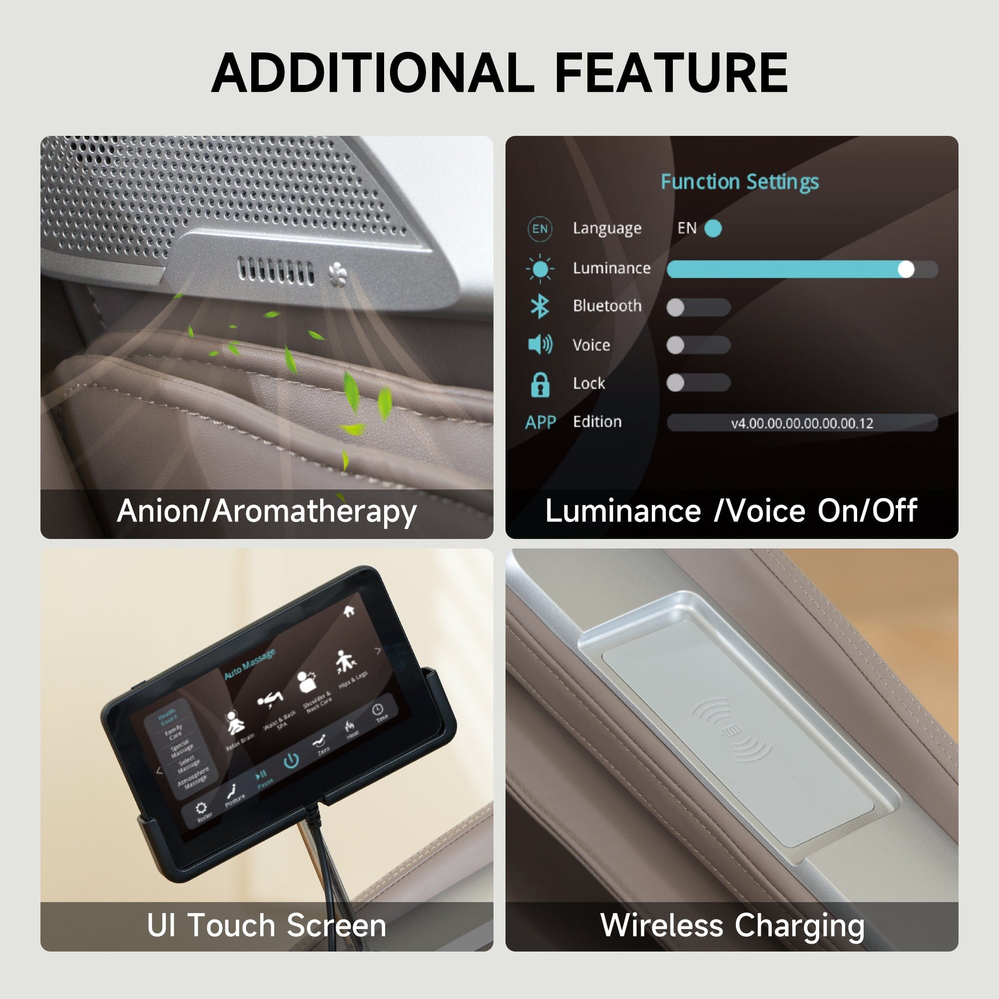 PS5200 4D Massage Chair Khaki