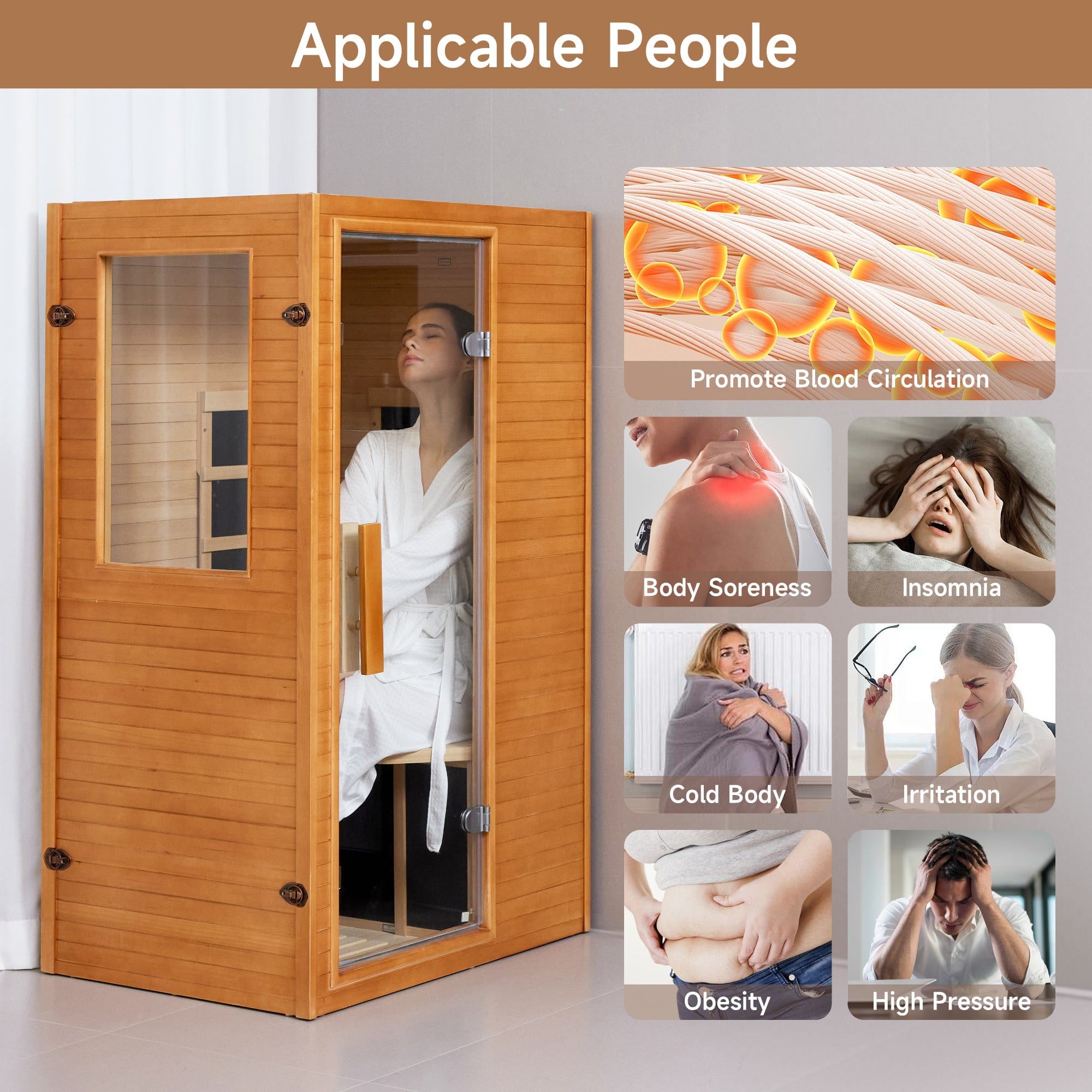 1 Person Infrared Sauna For Indoor