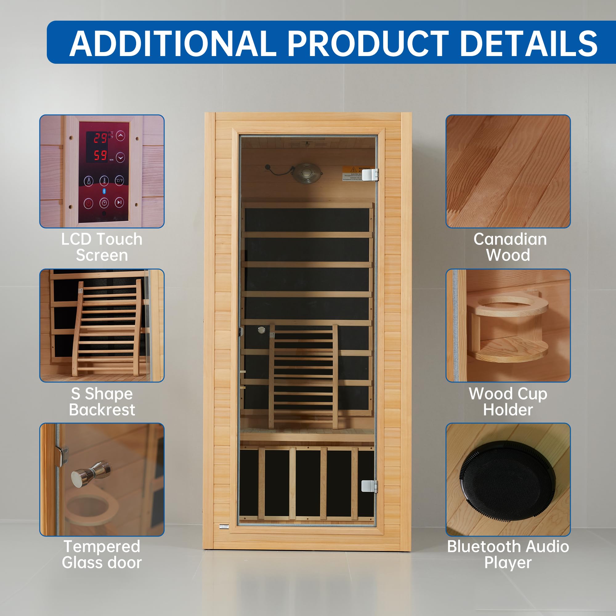 Indoor Infrared Sauna For 1 Person