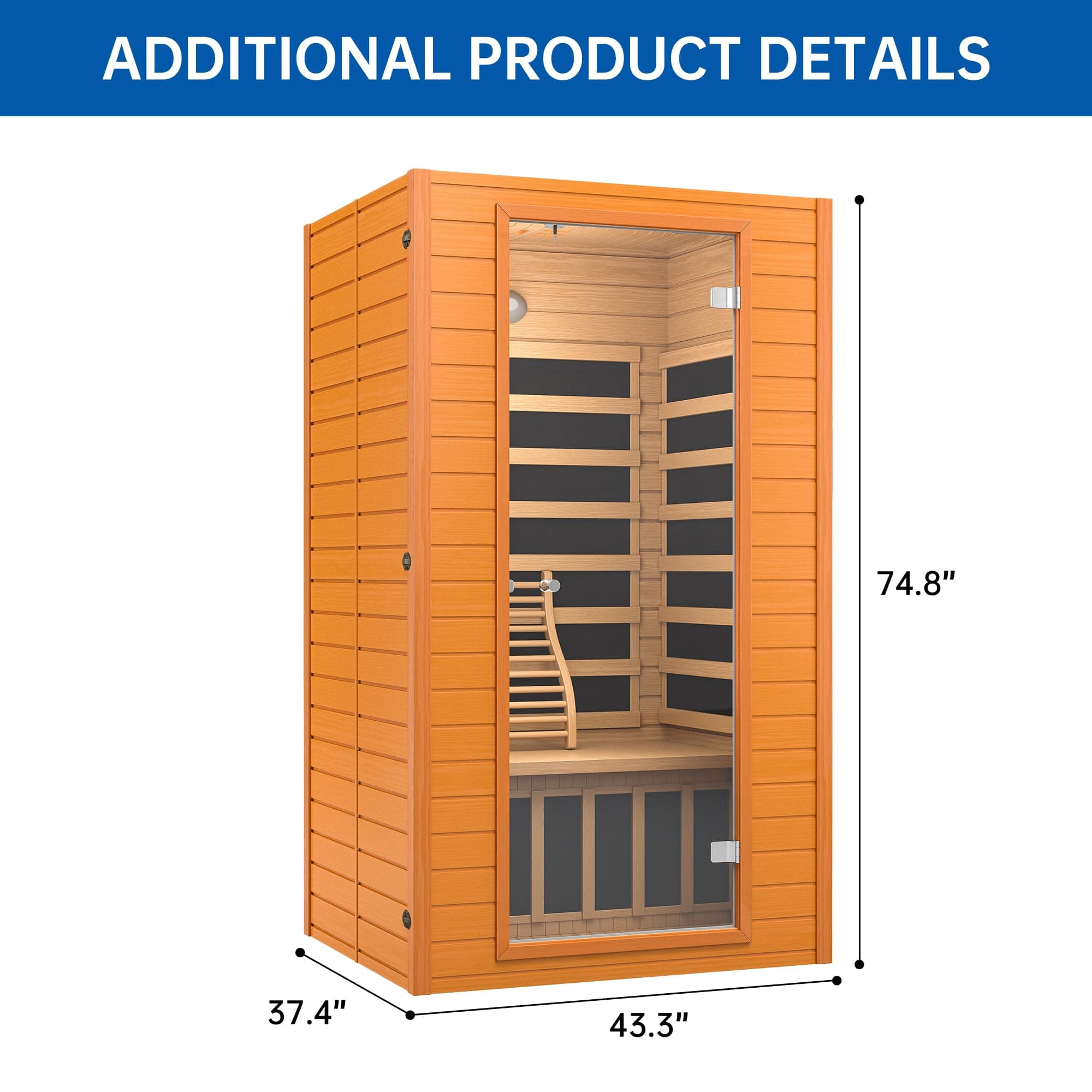 1-2 Person Infrared Sauna For Indoor