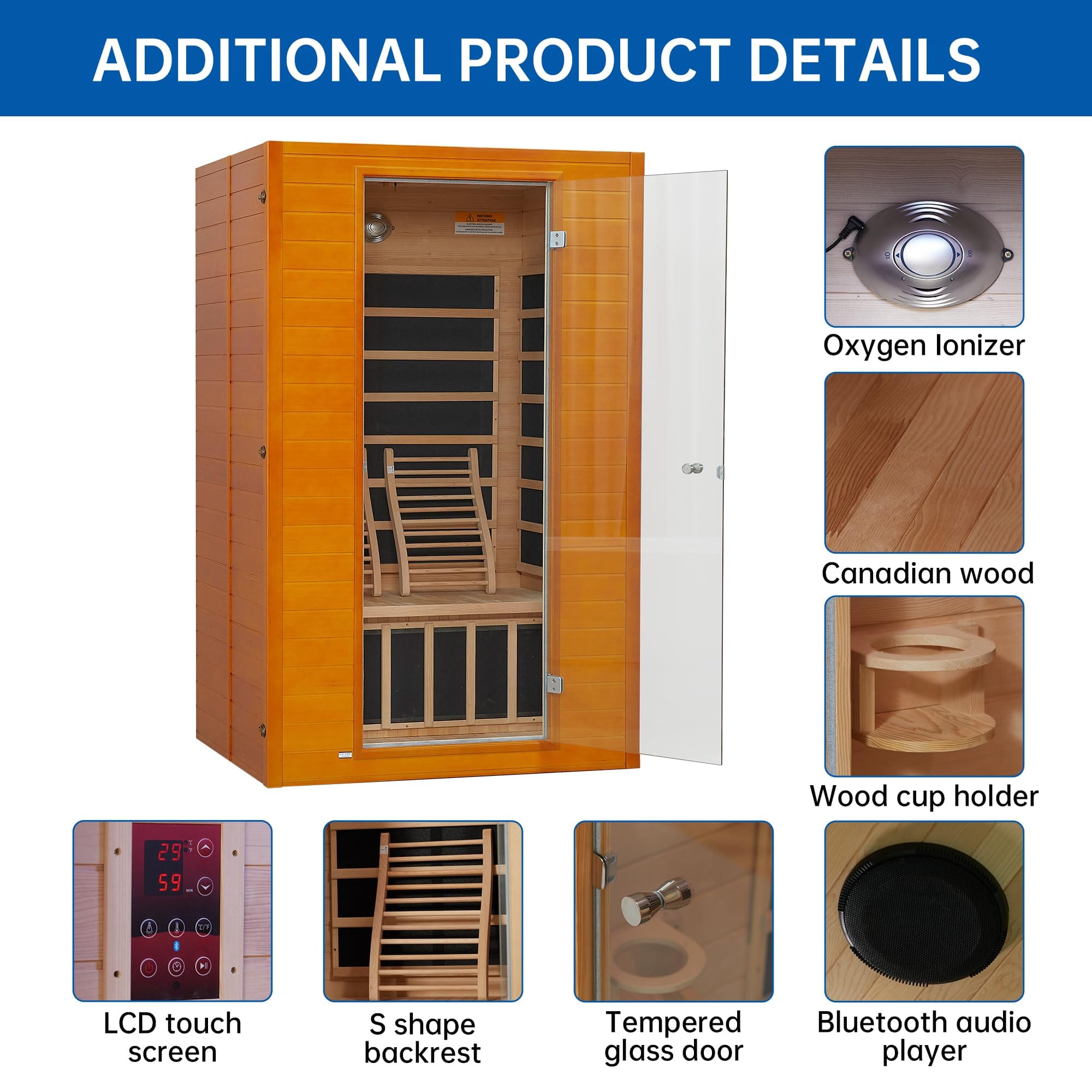 2 Person Infrared Sauna For Indoor